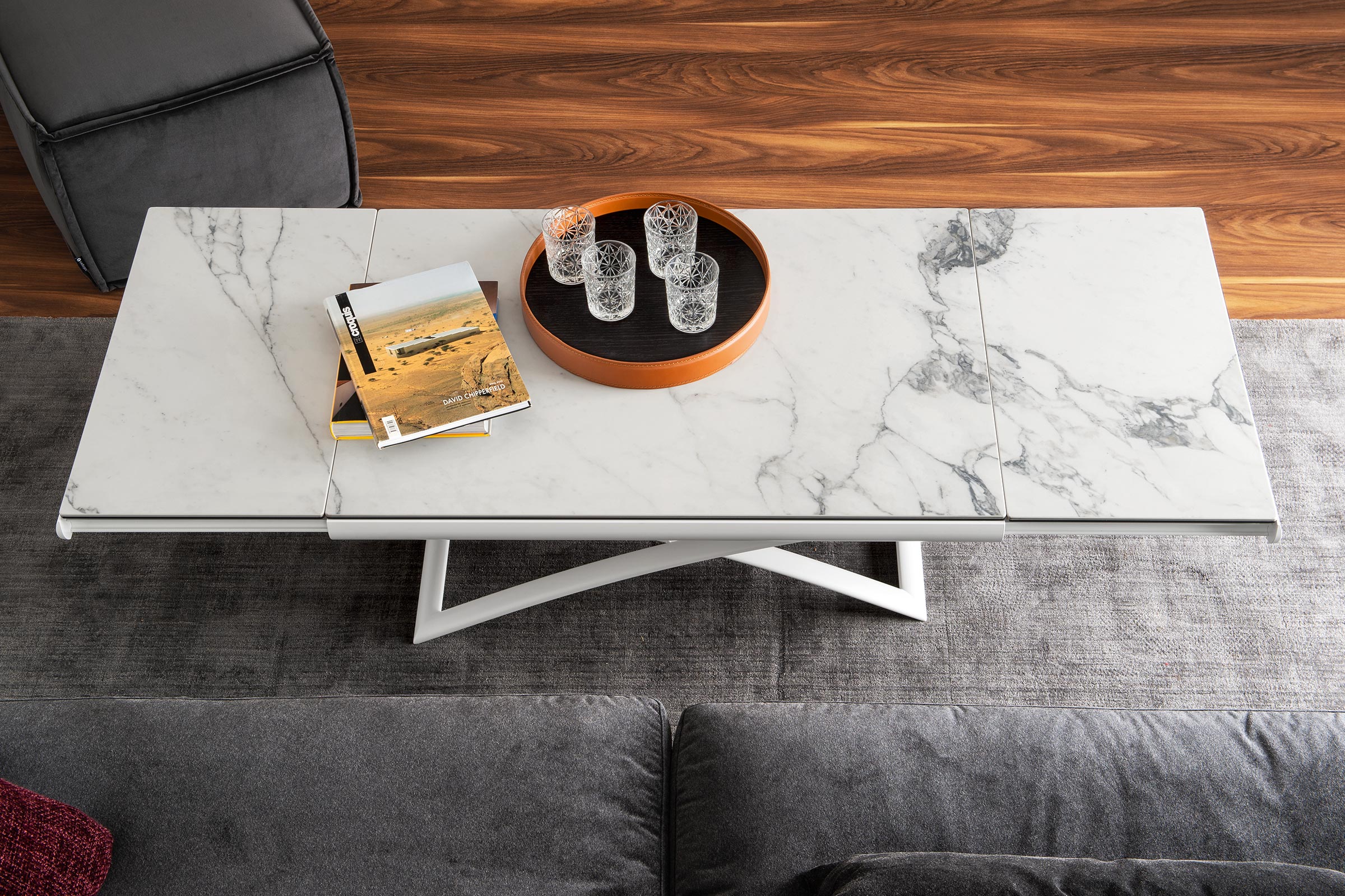 Calligaris dakota Adjustable, Extendable Coffee/Dining Table Height Adjustable Extendable