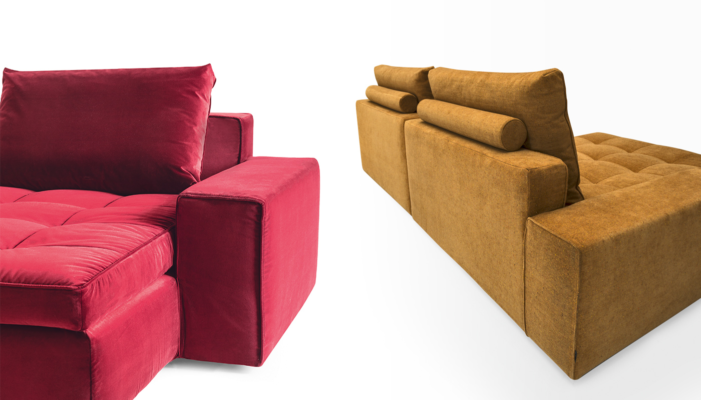 Calligaris lounge Modular Sofa High Back Fabric CS3374H