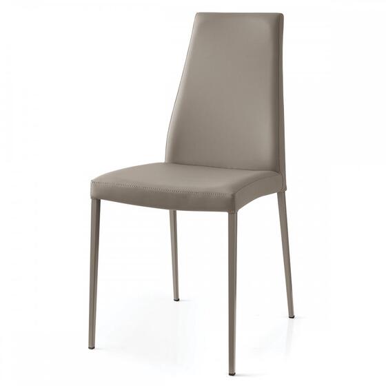 CALLIGARIS / congress chair (グレー) Aida: Padded upholstered chair with metal frame | Calligaris