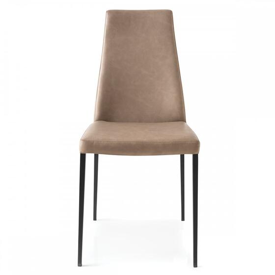 Aida: Padded upholstered chair with metal frame | Calligaris