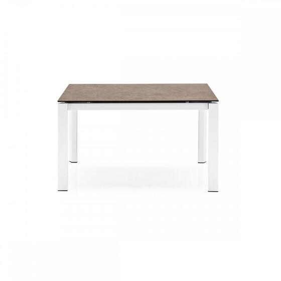 Duca: Table with extendable rectangular top and metal legs