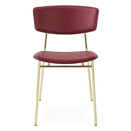 Fifties: Metal chair with upholstered seat and back | Calligaris