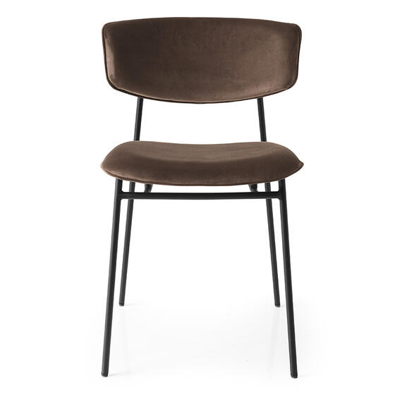 old maison chair ① Fifties: Metal chair with upholstered seat and back