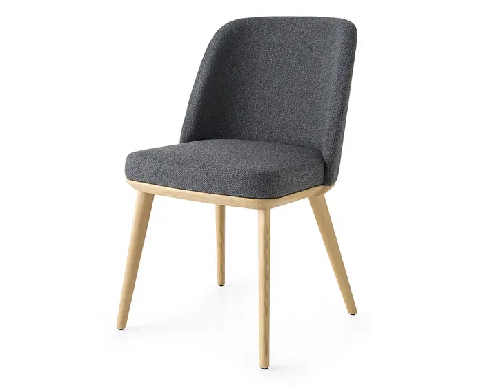 Foyer: Upholstered chair with wooden base | Calligaris Toronto Store