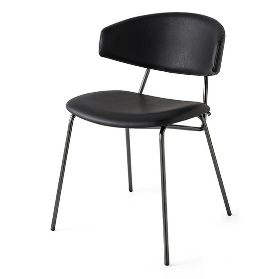 Sophia: Metal frame chair with upholstered seat and back