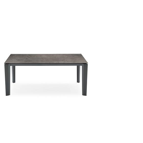 Delta: Table with extendable rectangular top and metal legs