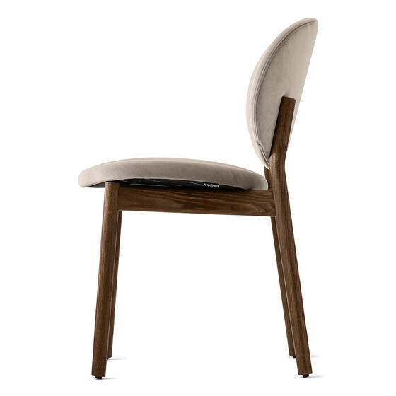Inès: Upholstered chair with wooden frame | Calligaris Toronto Store