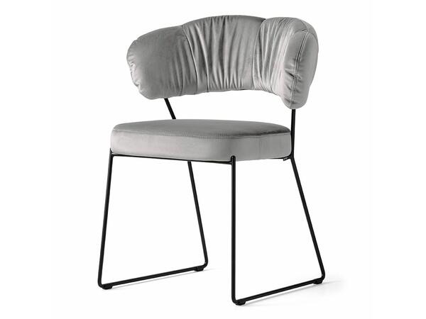 Quadrotta Upholstered chair with metal frame and plush back CS2053 