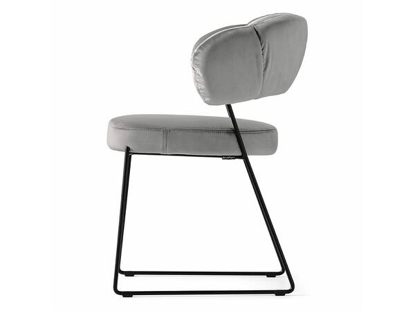 Quadrotta Upholstered chair with metal frame and plush back CS2053 |  Calligaris