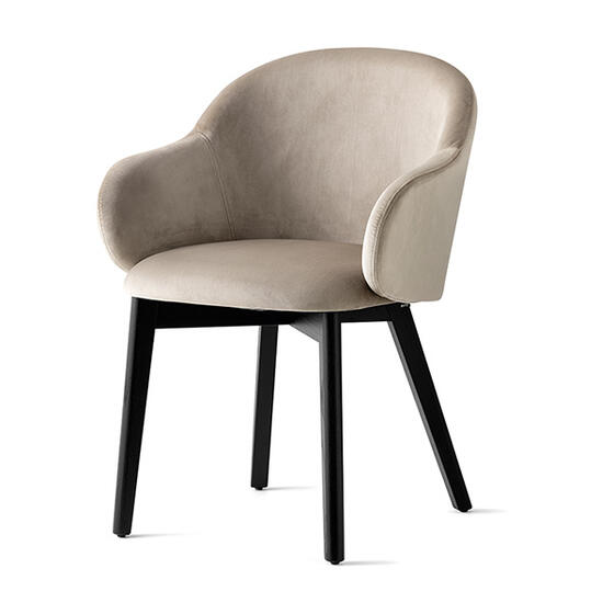 Holly Fab: Upholstered chair with wooden base | Calligaris Toronto