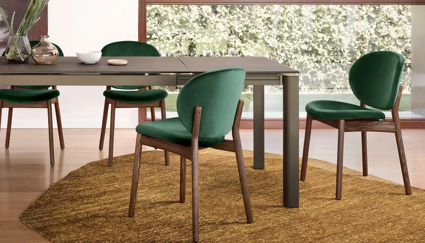 Inès: Upholstered chair with wooden frame | Calligaris Toronto Store
