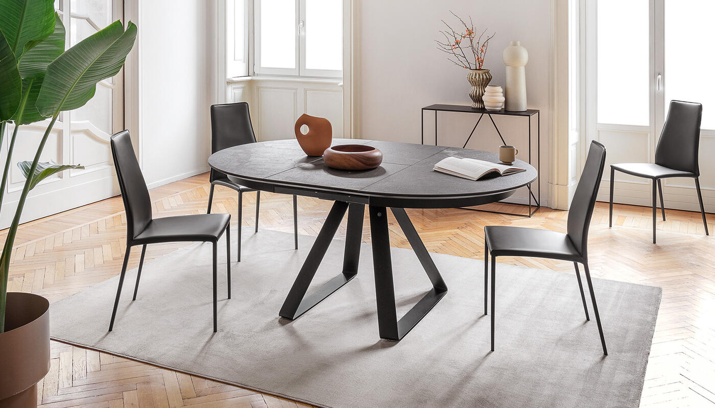 Aida: Upholstered chair with metal frame | Calligaris Toronto Store