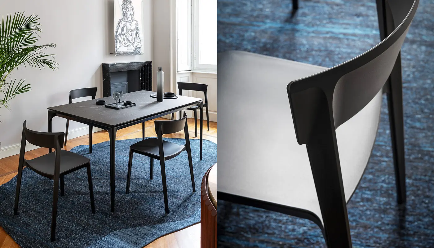 椅子 Calligaris set of 2 Skin: Stackable plastic chair with open back | Calligaris Toronto