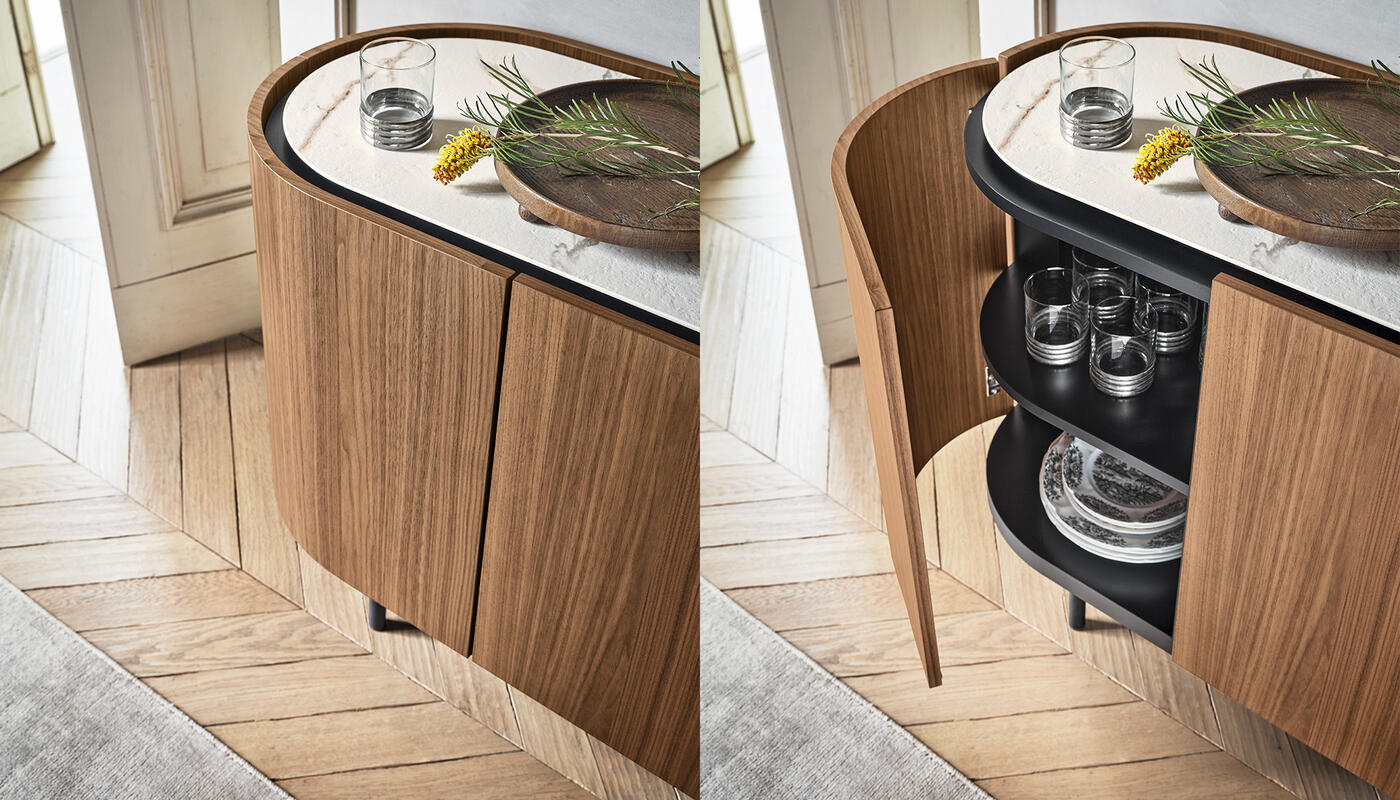 Lake: Rounded sidedboard | Calligaris Toronto Store