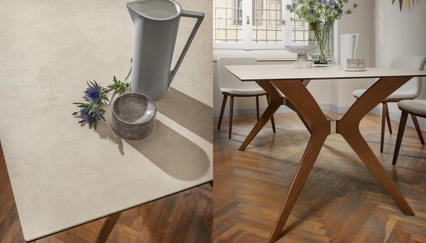 Tokyo: Table with rectangular top and wooden legs | Calligaris